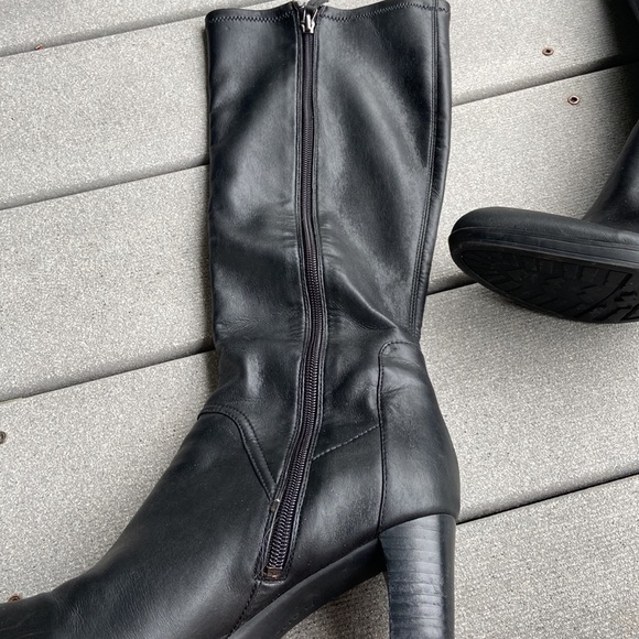 Franco Sarto Imari Black Heeled Tall Boots - Picture 5 of 7